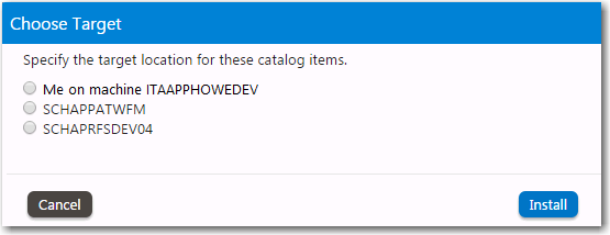 Choose Target Dialog Box