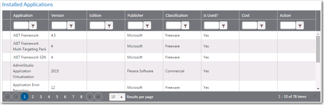 Installed Applications List on My Apps Tab